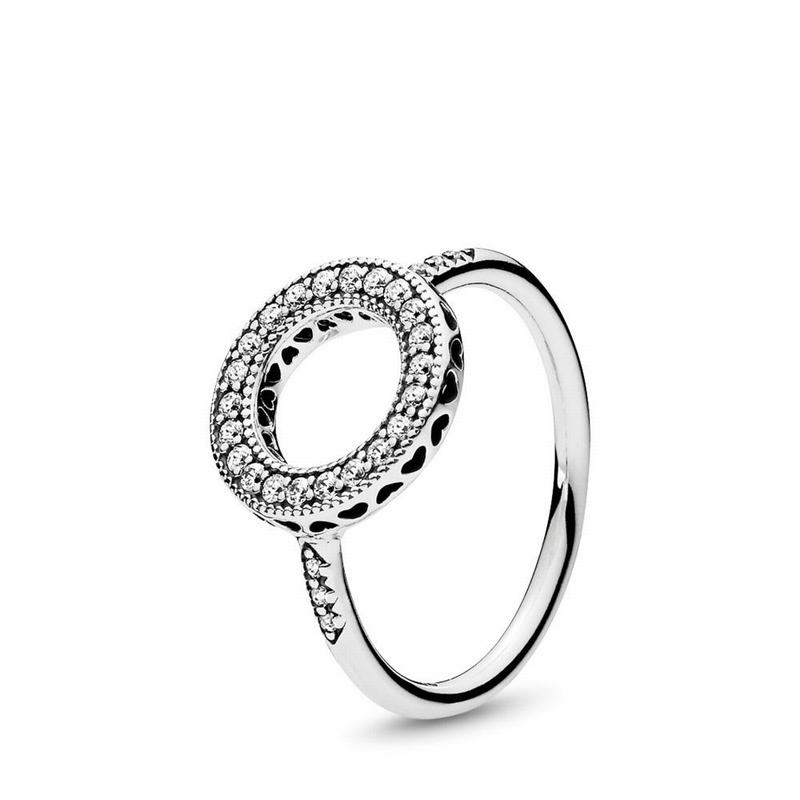 Pandora Hearts Of Pandora Halo Statement Ring - Sterling Silver/Cubic Zirconia - Canada | TC5235IE